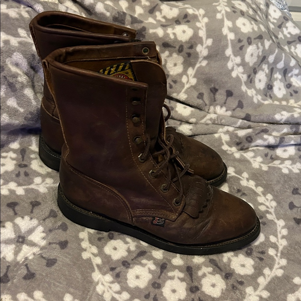 Justin Boots Rich Brown Women's Lace-Up Boots